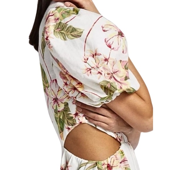 Wayf Floral‎ Cutout midi Dress size small NWT - Picture 4 of 7